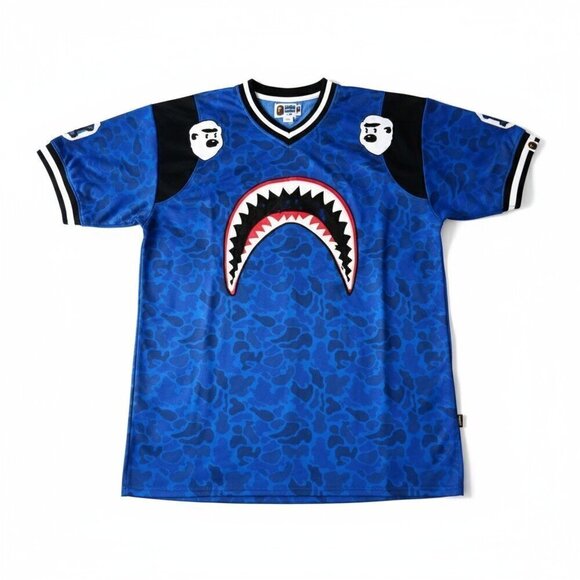 Hudson Outerwear Other - Hudson Outerwear 4X Blue Shark Bite Jersey “Kill Ape” Graphic Hip Hop Streetwear